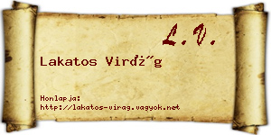 Lakatos Virág névjegykártya