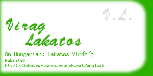 virag lakatos business card